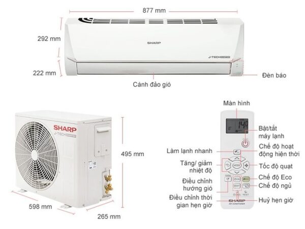 Máy lạnh Sharp cũ 3HP Inverter